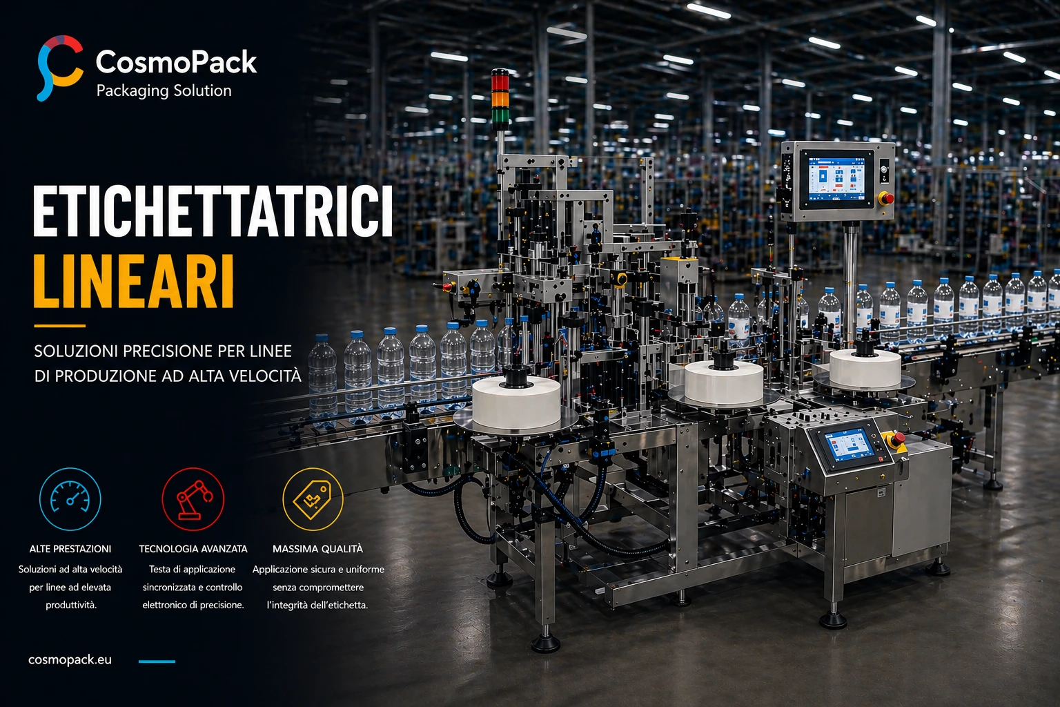 Etichettatrici lineari industriali