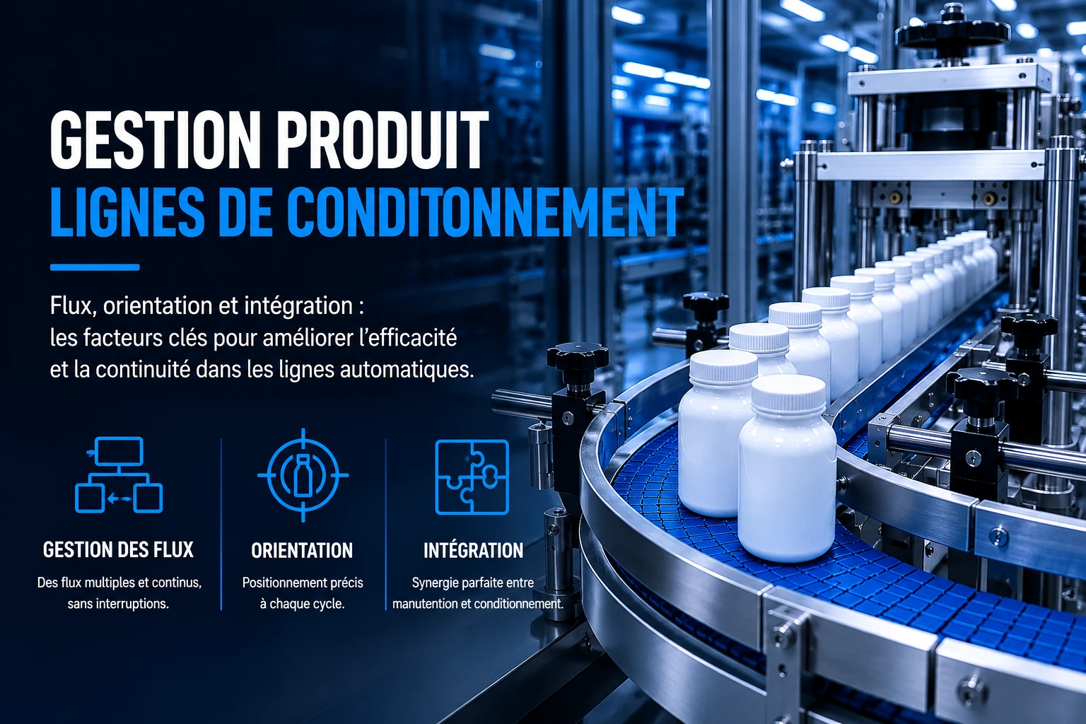 Gestion du produit dans les lignes automatiques de conditionnement