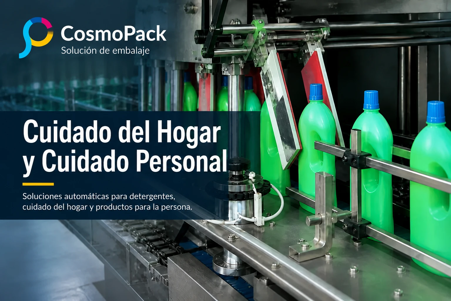 Automatización industrial para productos Home & Personal Care con envases en línea automática
