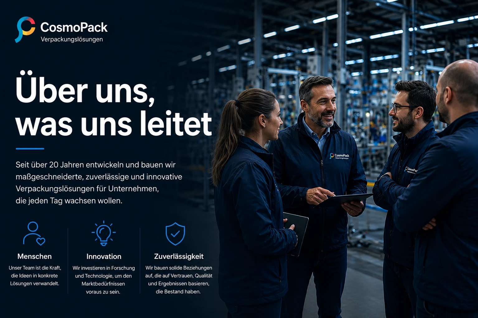 Cosmopack Hersteller industrieller Verpackungsmaschinen und Linienautomatisierung