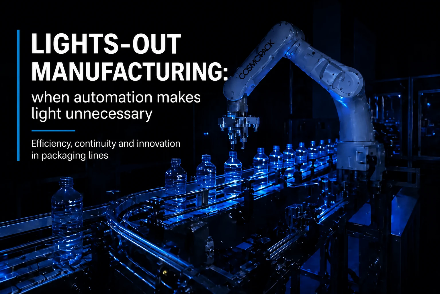 Lights-out manufacturing with robots and automated production lines