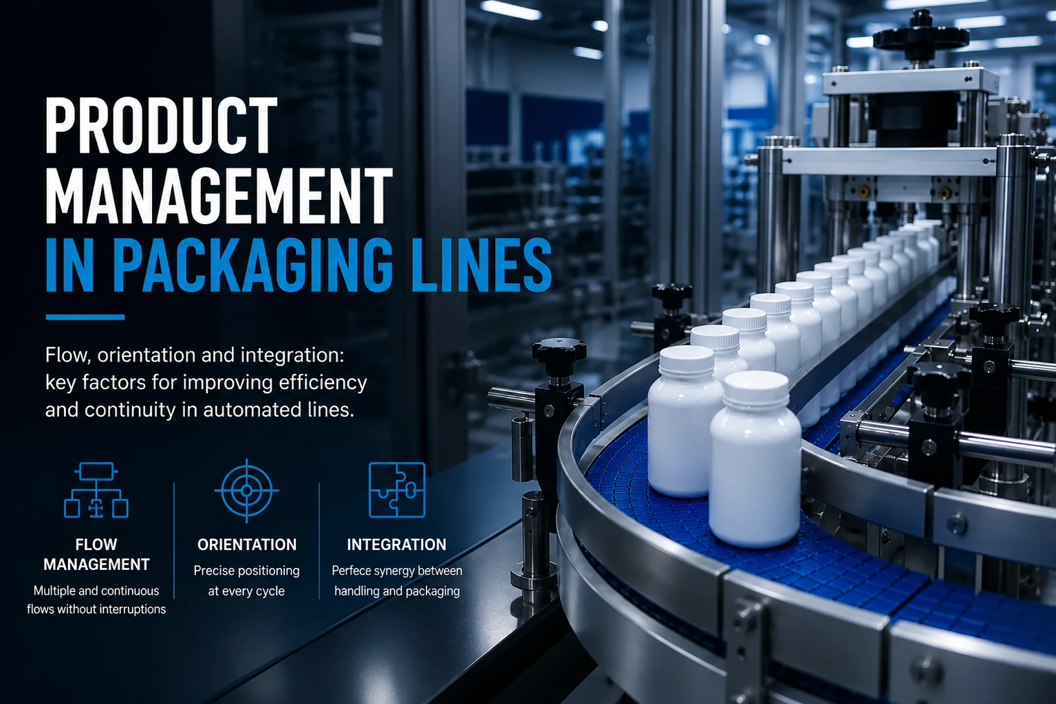 Product management in automated packaging lines