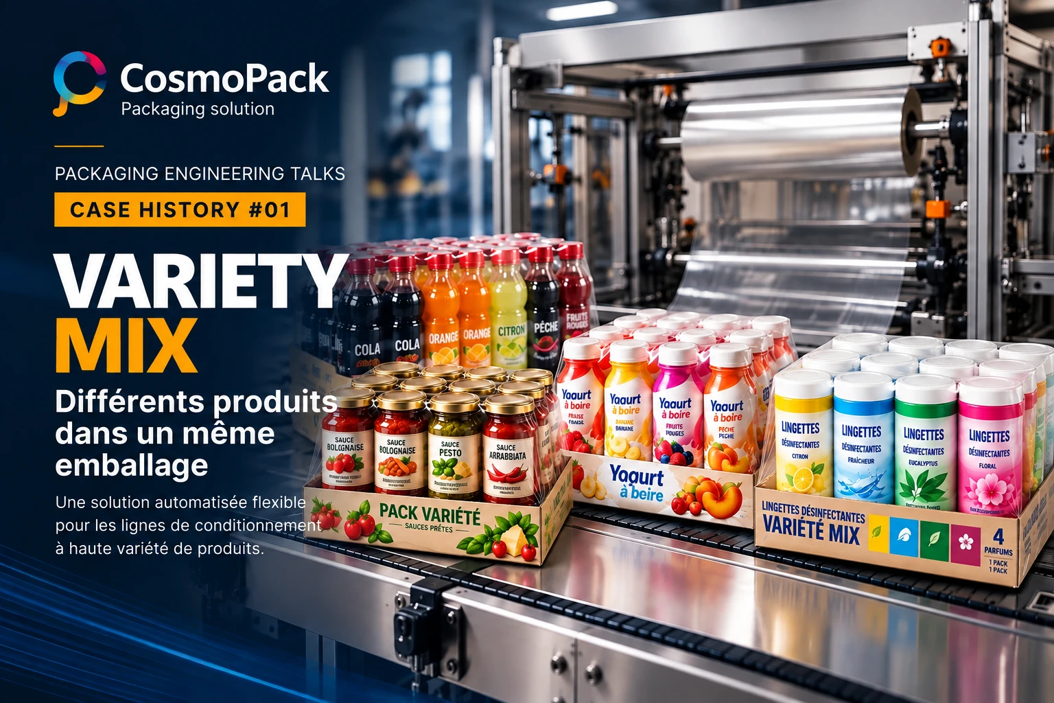 Case History Variety Mix Cosmopack – conditionnement automatisé de différents produits