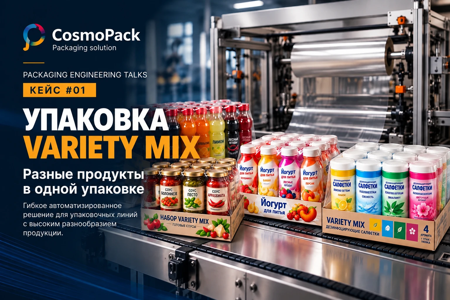 Case History Variety Mix Cosmopack — автоматическая упаковка различных продуктов